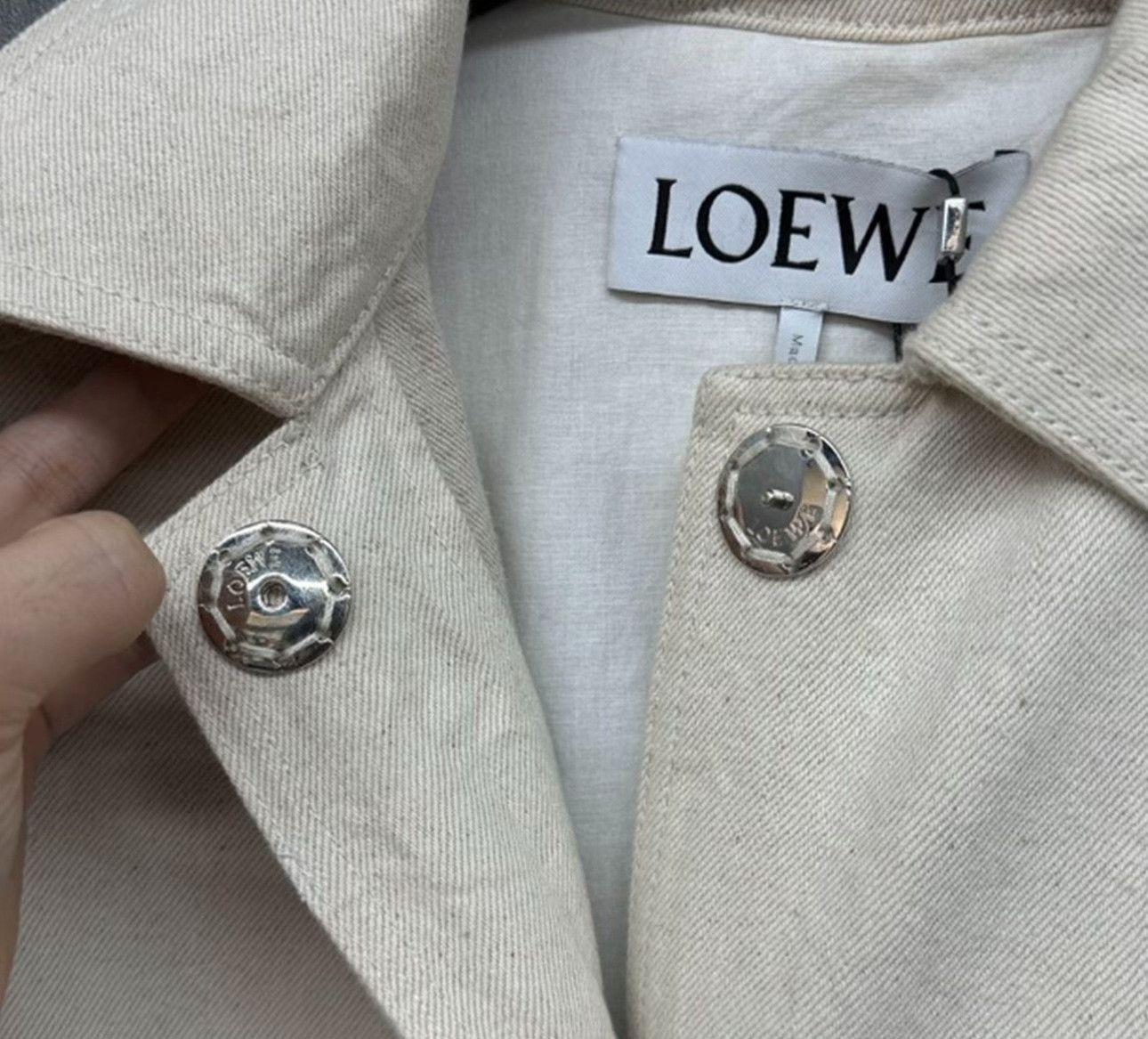 Loewe Loewe Leather Logo Patch Twill Jacket 36 Size XS / US 0-2 / IT 36-38 - 5 Thumbnail