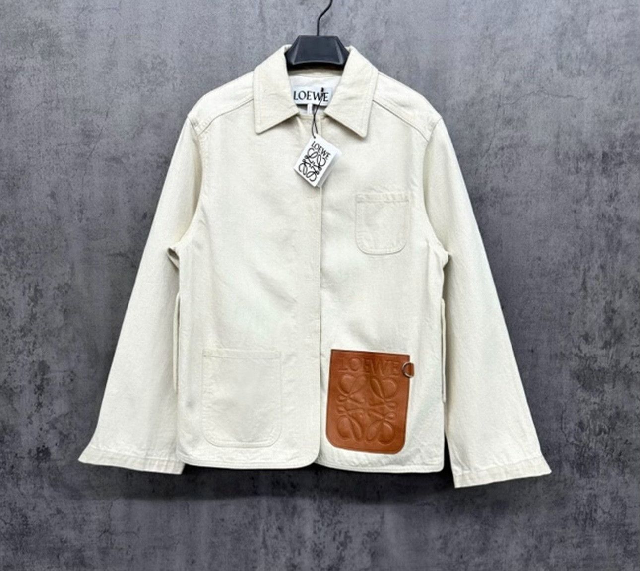 Loewe Loewe Leather Logo Patch Twill Jacket 36 Size XS / US 0-2 / IT 36-38 - 2 Thumbnail