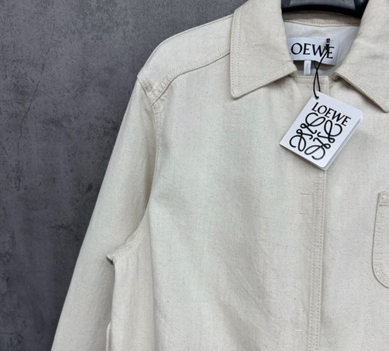 Loewe Loewe Leather Logo Patch Twill Jacket 36 Size XS / US 0-2 / IT 36-38 - 4 Thumbnail