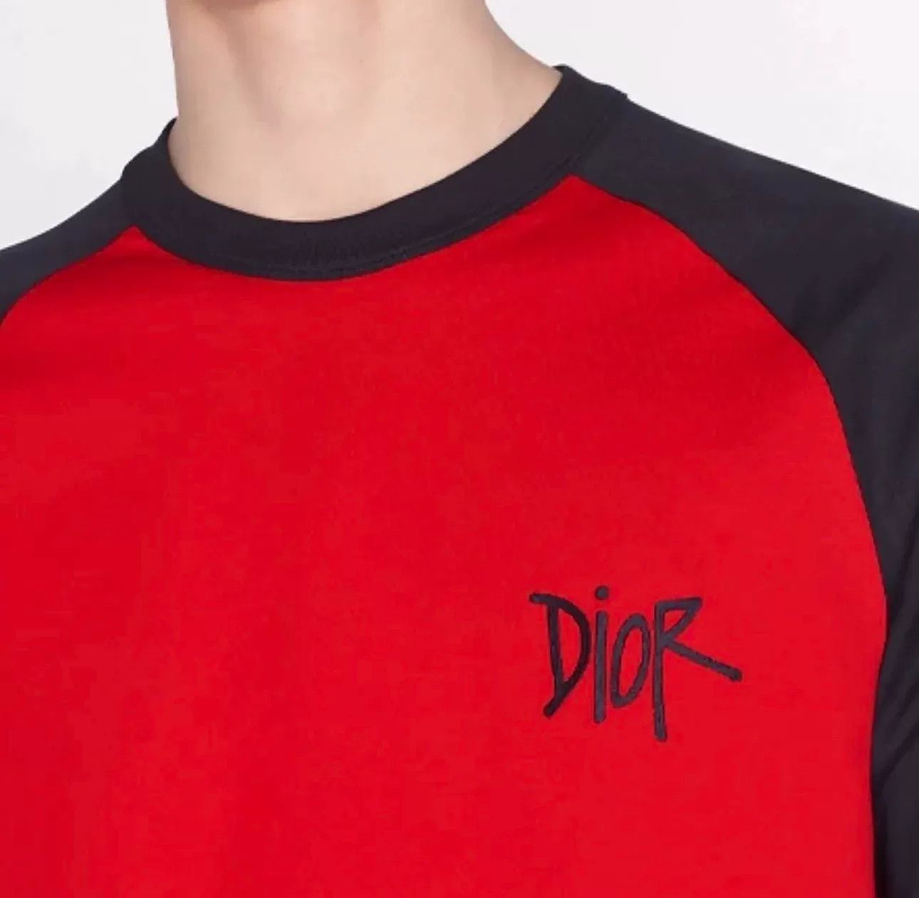 Dior Dior Embroidered Logo Two-Tone T-Shirt Size M Size US M / EU 48-50 / 2 - 6 Thumbnail