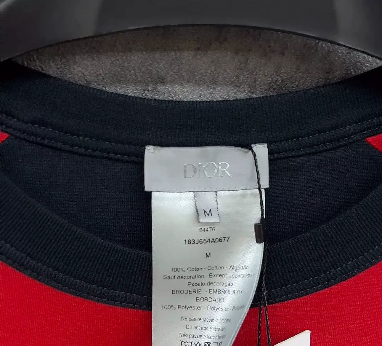 Dior Dior Embroidered Logo Two-Tone T-Shirt Size M Size US M / EU 48-50 / 2 - 4 Thumbnail