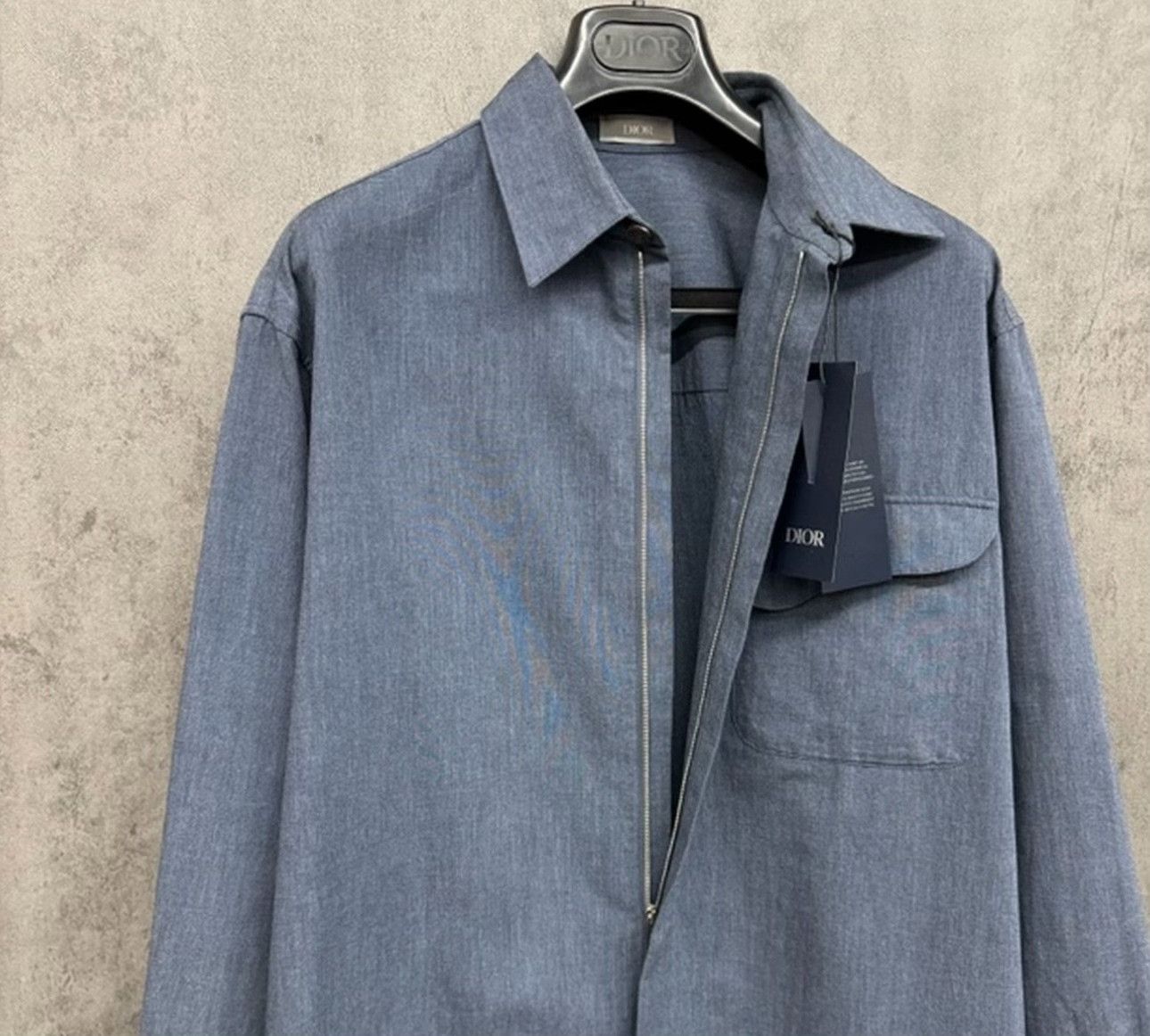 Dior Dior Saddle Pocket Denim Zip Shirt BK451 XS Size US XS / EU 42 / 0 - 4 Thumbnail