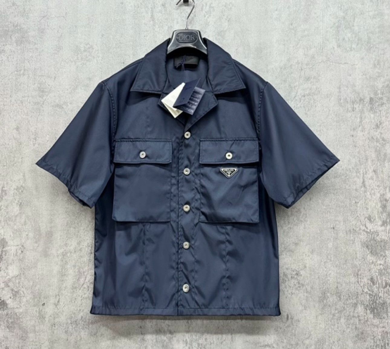 Prada Prada Triangle Logo Utility Nylon Shirt XL Size US XL / EU 56 / 4 - 2 Thumbnail