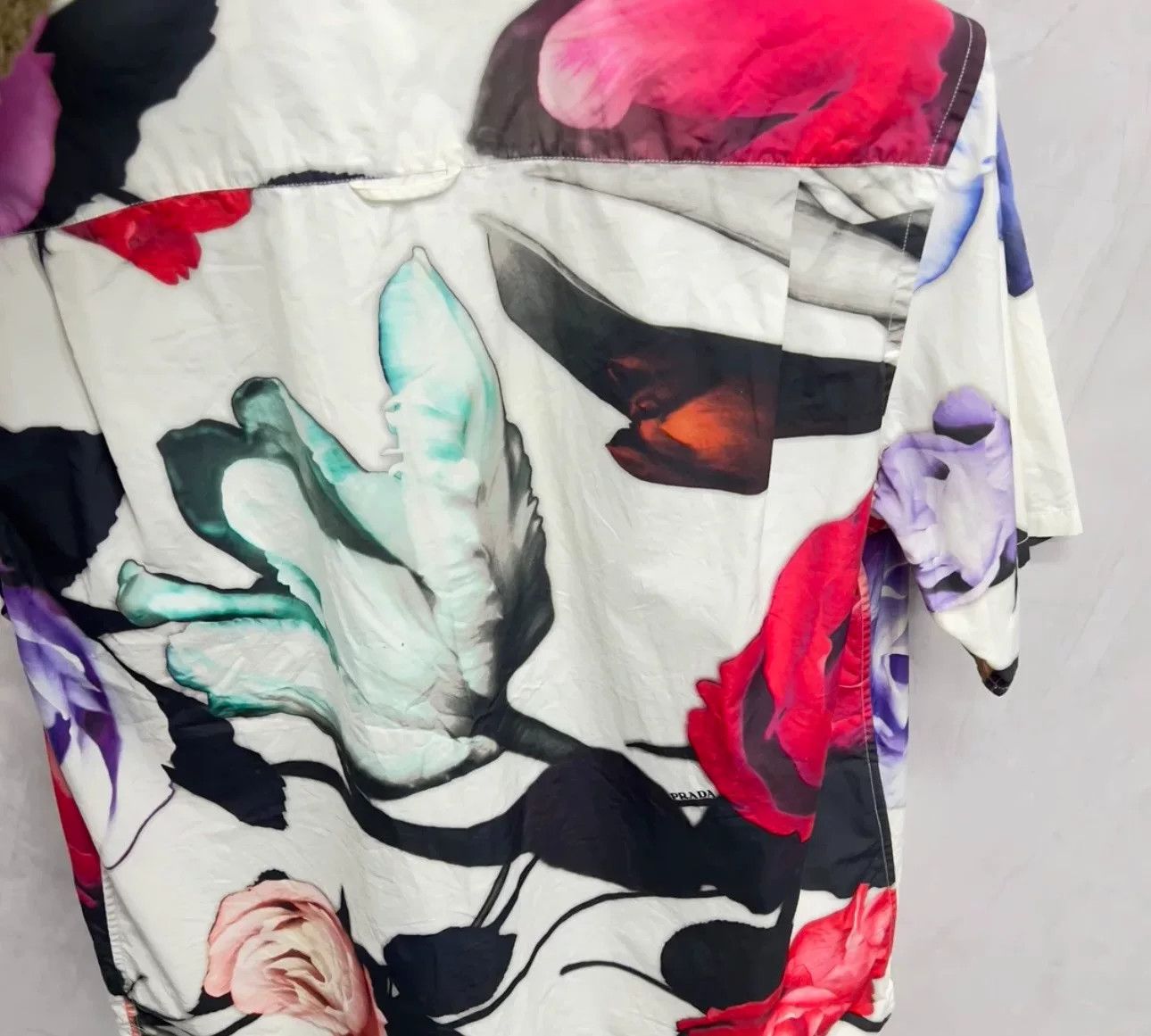 Prada Prada Floral Print Short Sleeve Shirt Size 40 Size US M / EU 48-50 / 2 - 4 Thumbnail