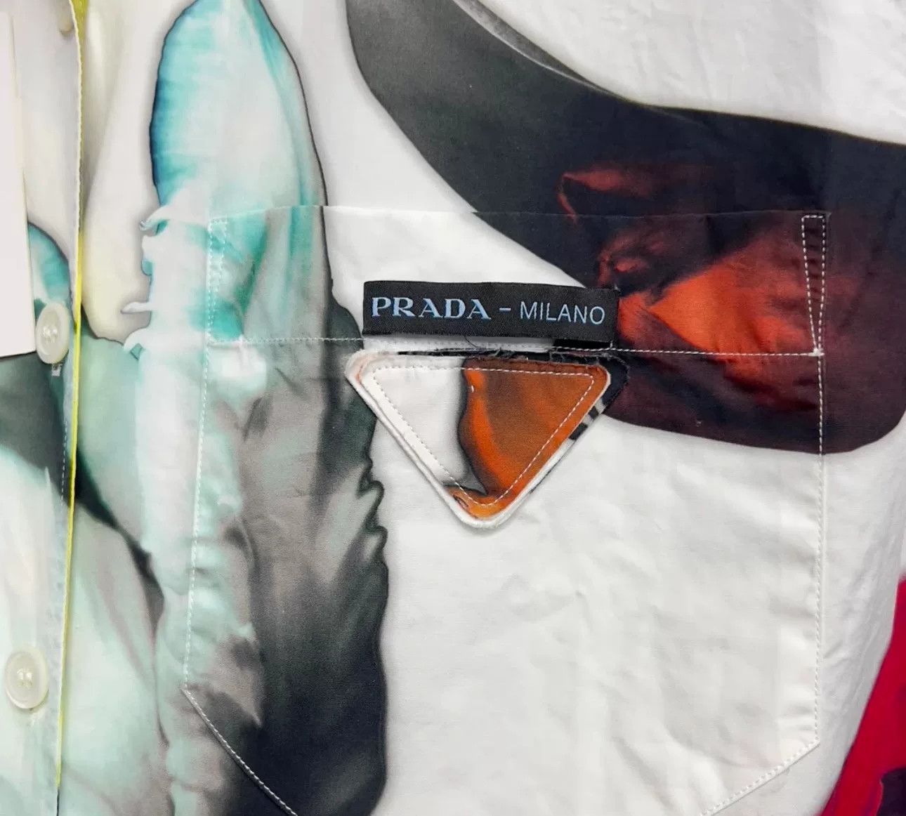 Prada Prada Floral Print Short Sleeve Shirt Size 40 Size US M / EU 48-50 / 2 - 3 Thumbnail