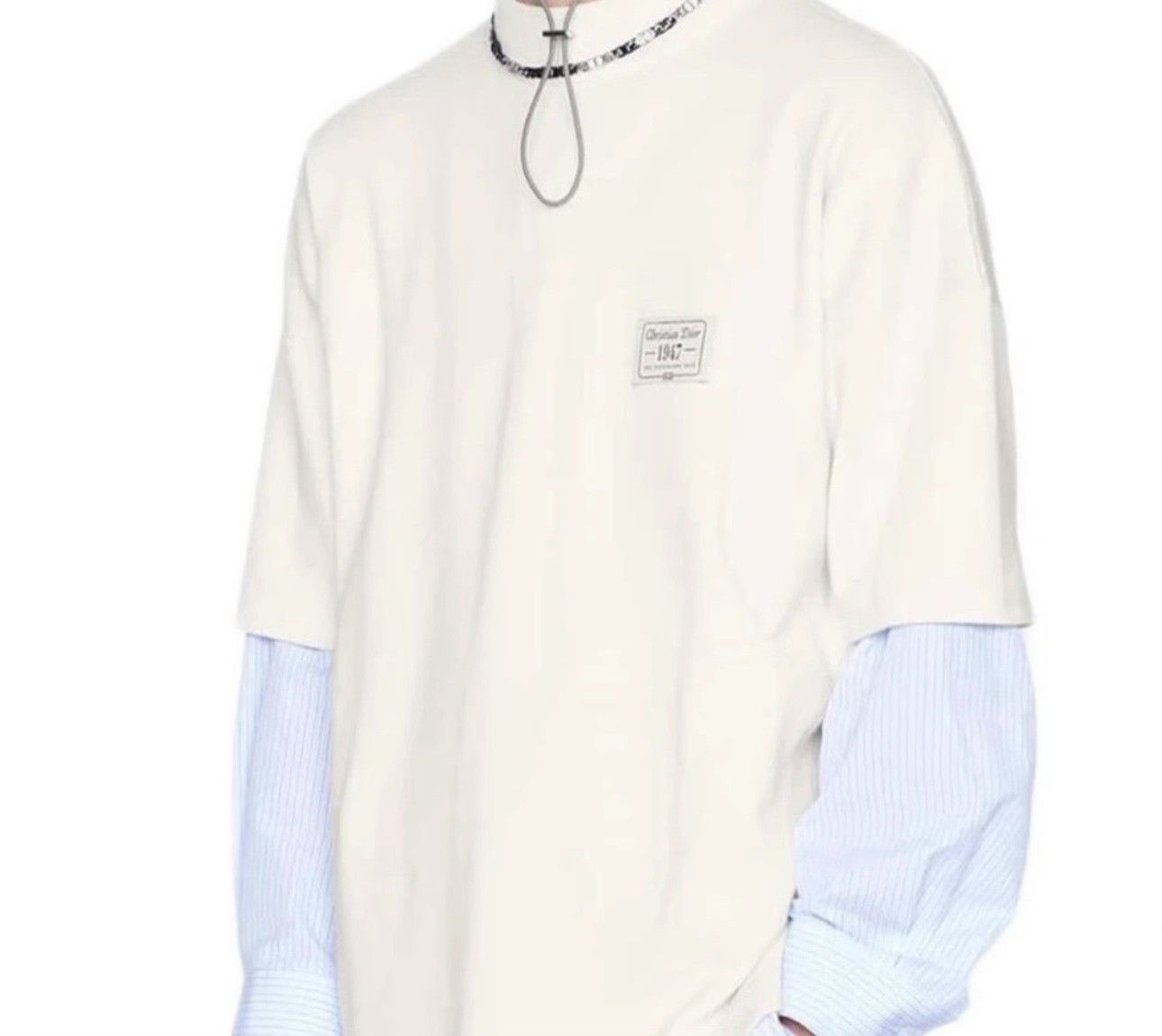 Dior Dior 1947 Embroidered Logo Ribbed T-Shirt Size S Size US S / EU 44-46 / 1 - 3 Thumbnail