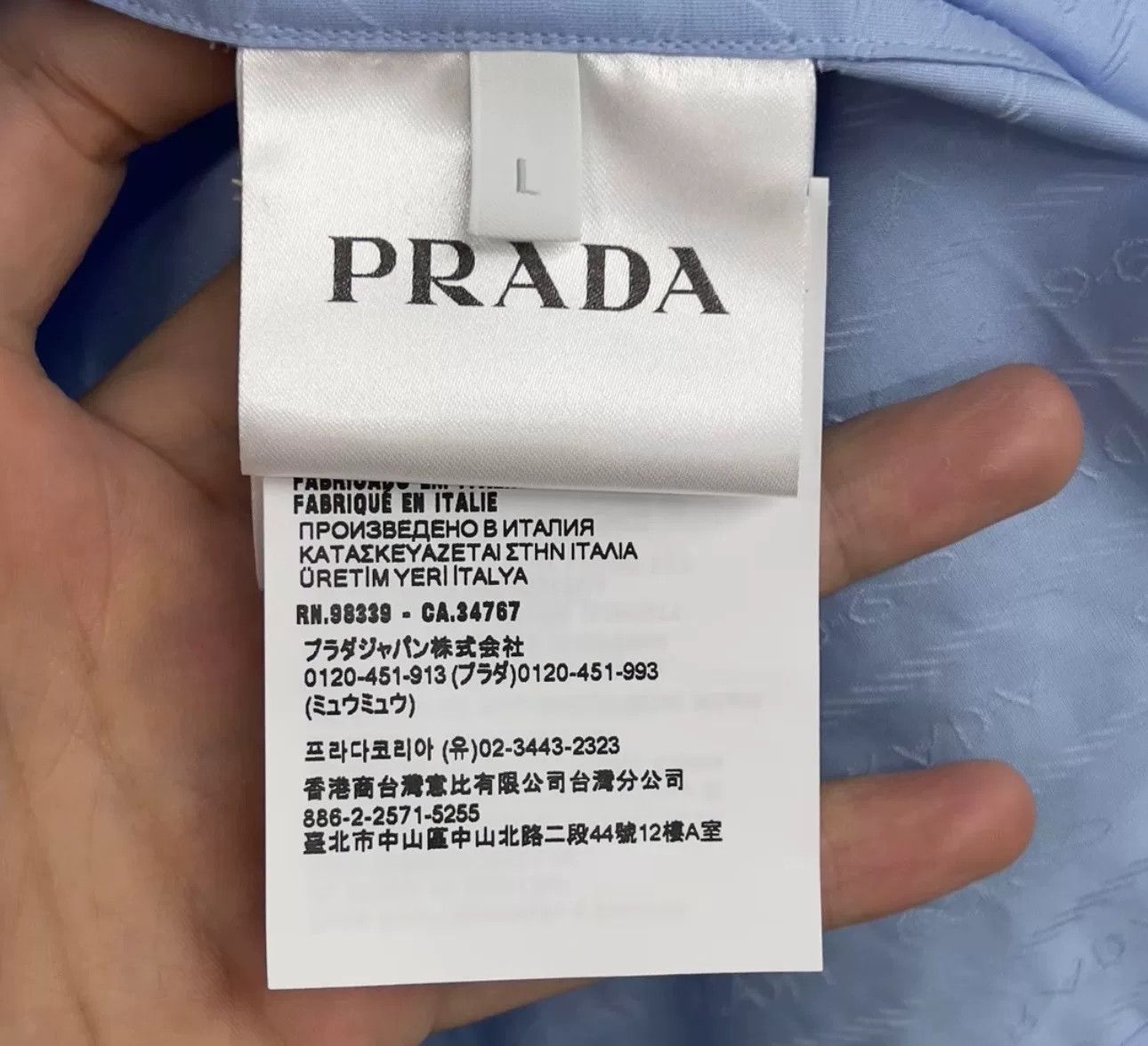 Prada Prada Logo Monogram Short Sleeve Shirt Size L Size US L / EU 52-54 / 3 - 5 Thumbnail