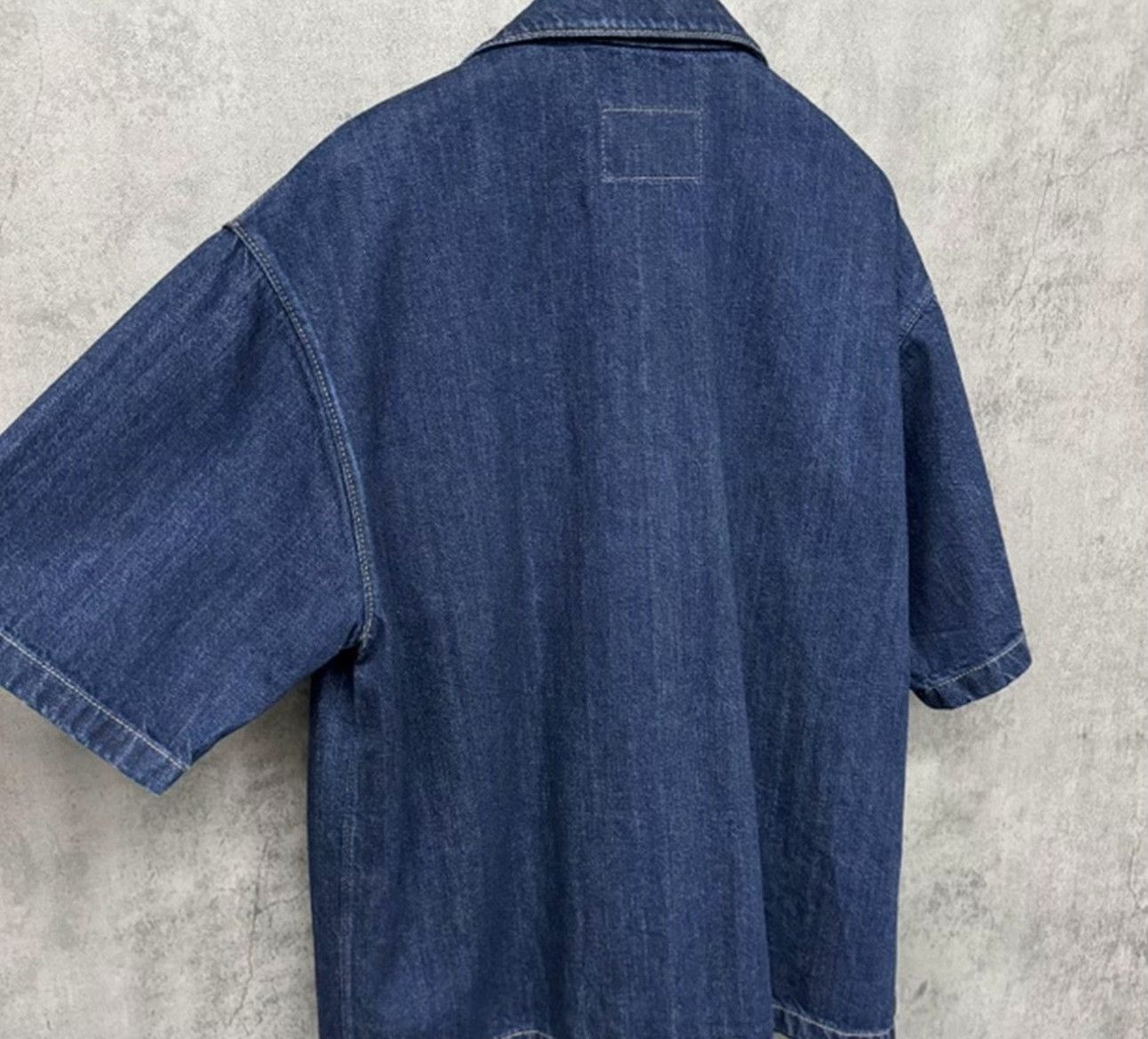 Prada Prada Triangle Logo Denim Short Sleeve Shirt 40 Size US M / EU 48-50 / 2 - 4 Thumbnail