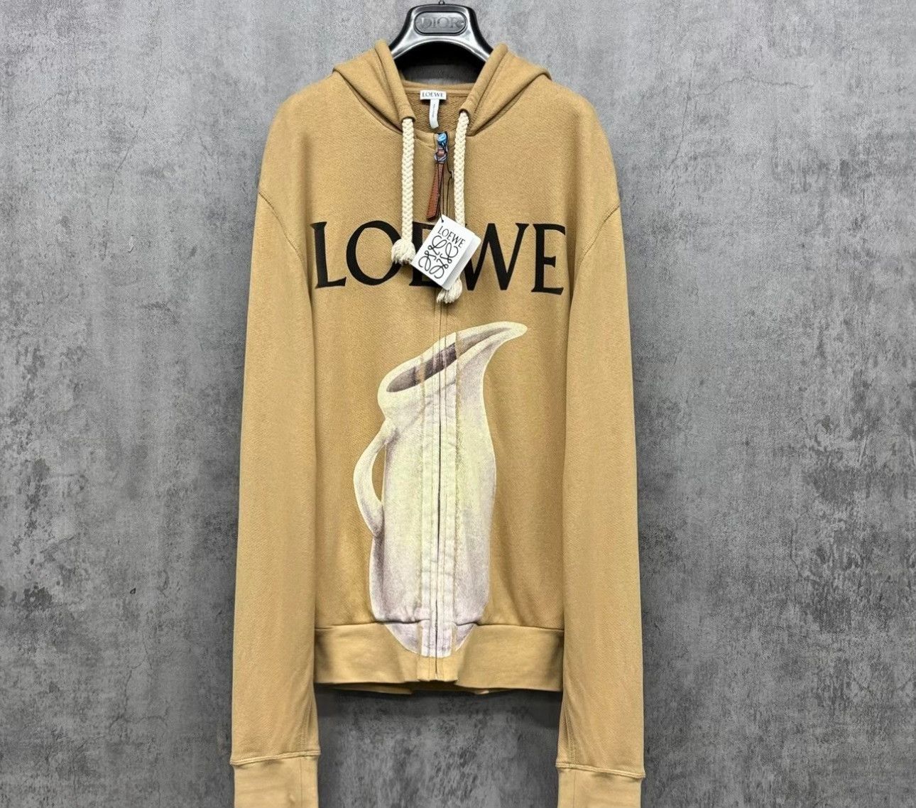 Loewe Loewe Distressed Logo Zip Hoodie Size M Size US M / EU 48-50 / 2 - 2 Thumbnail