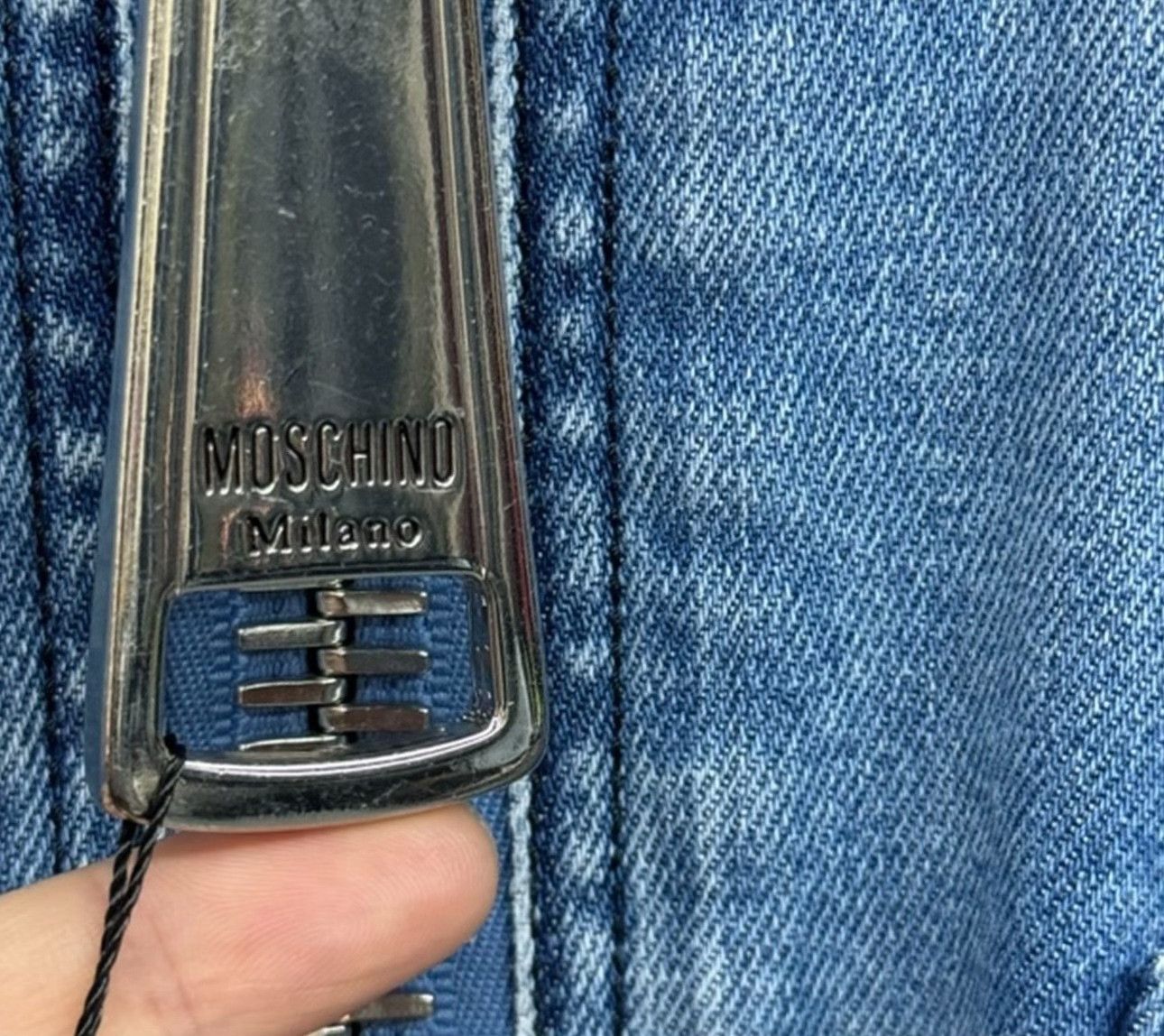 Moschino Moschino Couture Large Zip Oversized Denim Jacket 38 Size XS / US 0-2 / IT 36-38 - 3 Thumbnail