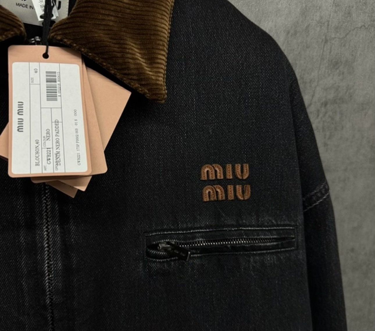 Miu Miu Miu Miu Corduroy Collar Denim Jacket 40 Size S / US 4 / IT 40 - 5 Thumbnail