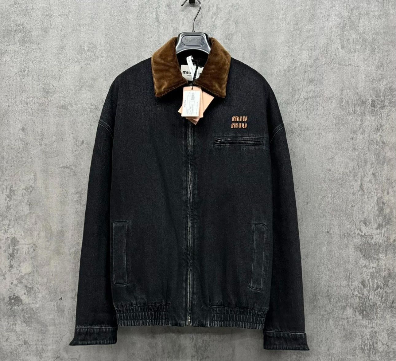 Miu Miu Miu Miu Corduroy Collar Denim Jacket 40 Size S / US 4 / IT 40 - 2 Thumbnail