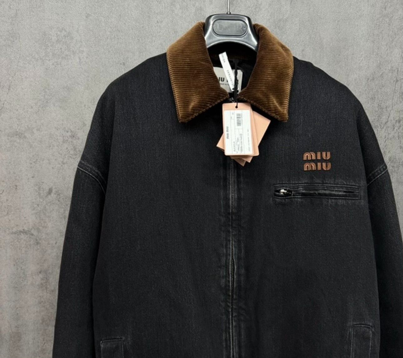 Miu Miu Miu Miu Corduroy Collar Denim Jacket 40 Size S / US 4 / IT 40 - 4 Thumbnail