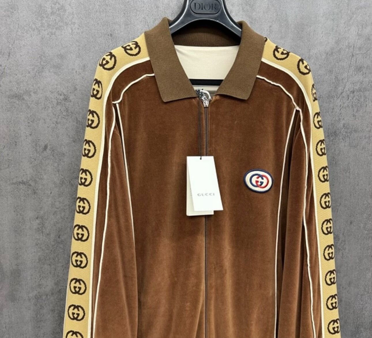 Gucci Gucci Logo Tape Velvet Track Jacket Size S Size US S / EU 44-46 / 1 - 3 Thumbnail