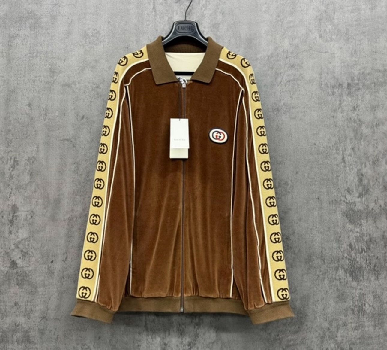 Gucci Gucci Logo Tape Velvet Track Jacket Size S Size US S / EU 44-46 / 1 - 2 Thumbnail