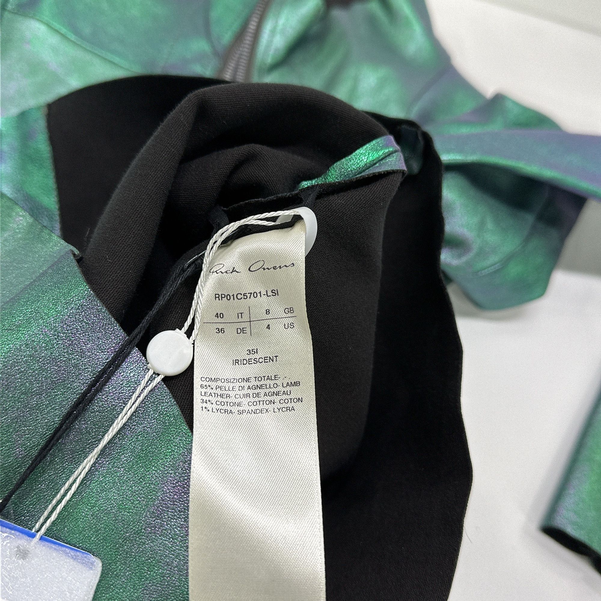 Rick Owens Rick Owens SS23 Iridescent Gary Leather Jacket IT 40 Size S / US 4 / IT 40 - 3 Thumbnail