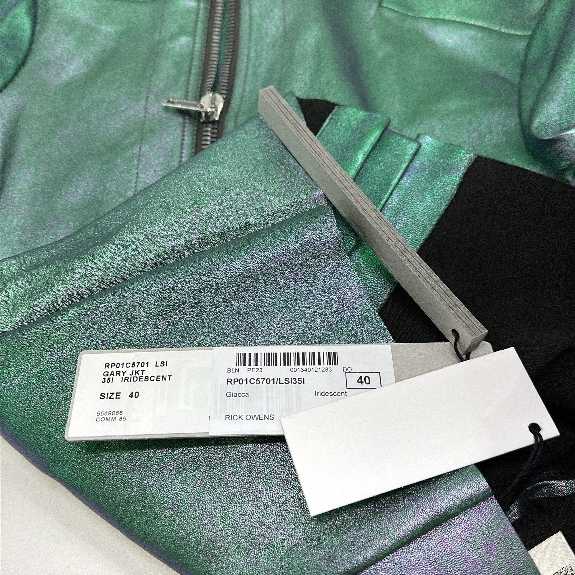 Rick Owens Rick Owens SS23 Iridescent Gary Leather Jacket IT 40 Size S / US 4 / IT 40 - 4 Thumbnail