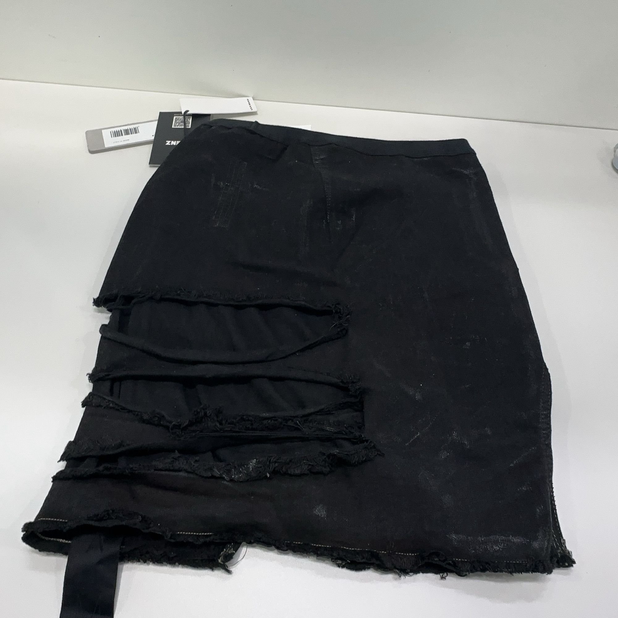 Rick Owens Drkshdw Rick Owens DRKSHDW Distressed Sacrimini Mini Skirt XS Size 27" / US 4 / IT 40 - 9 Thumbnail