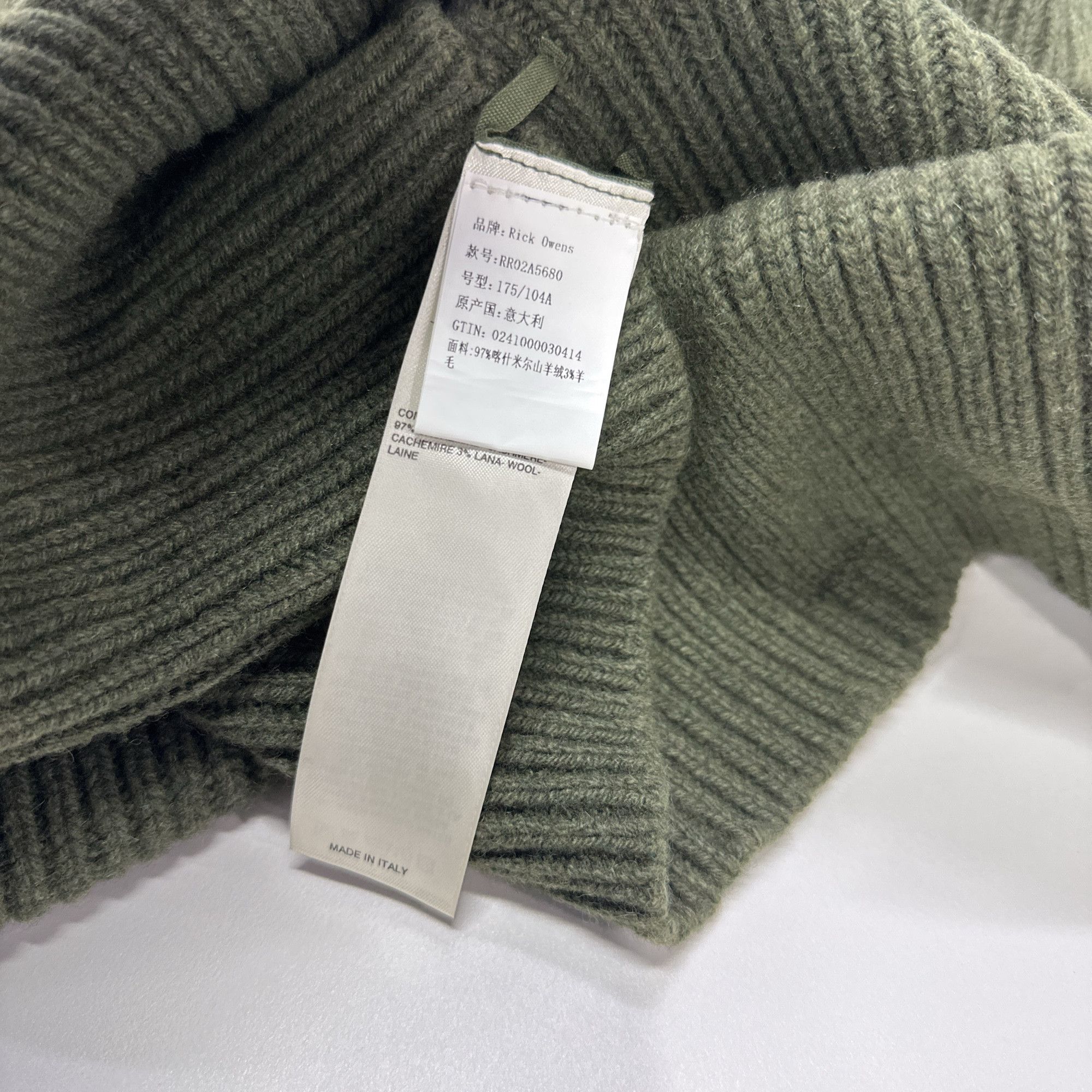 Rick Owens Rick Owens Ribbed Cashmere Sweater L Size US L / EU 52-54 / 3 - 5 Thumbnail