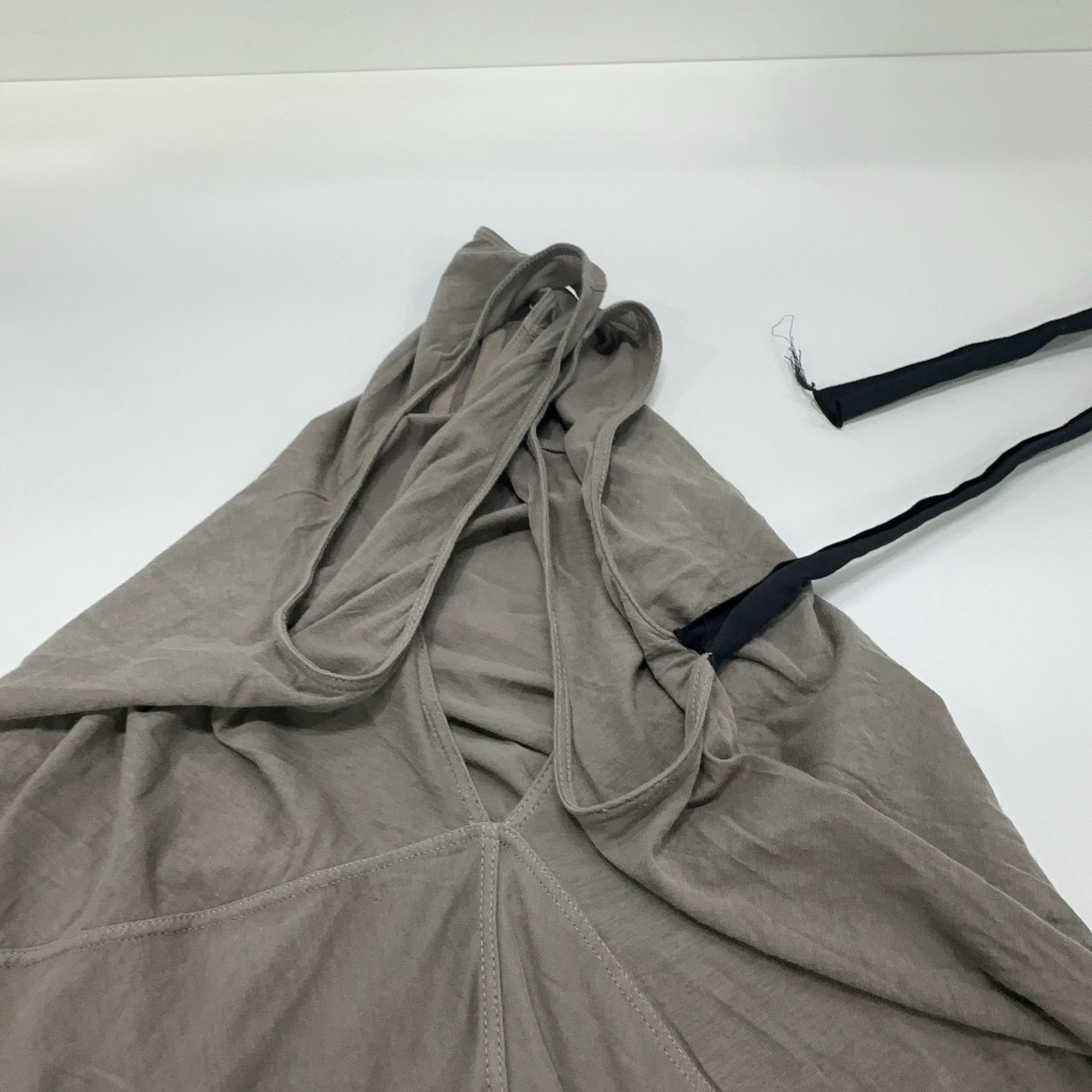 Rick Owens Drkshdw Rick Owens DRKSHDW Draped V-Neck Midi Dress XS Size XS / US 0-2 / IT 36-38 - 7 Thumbnail