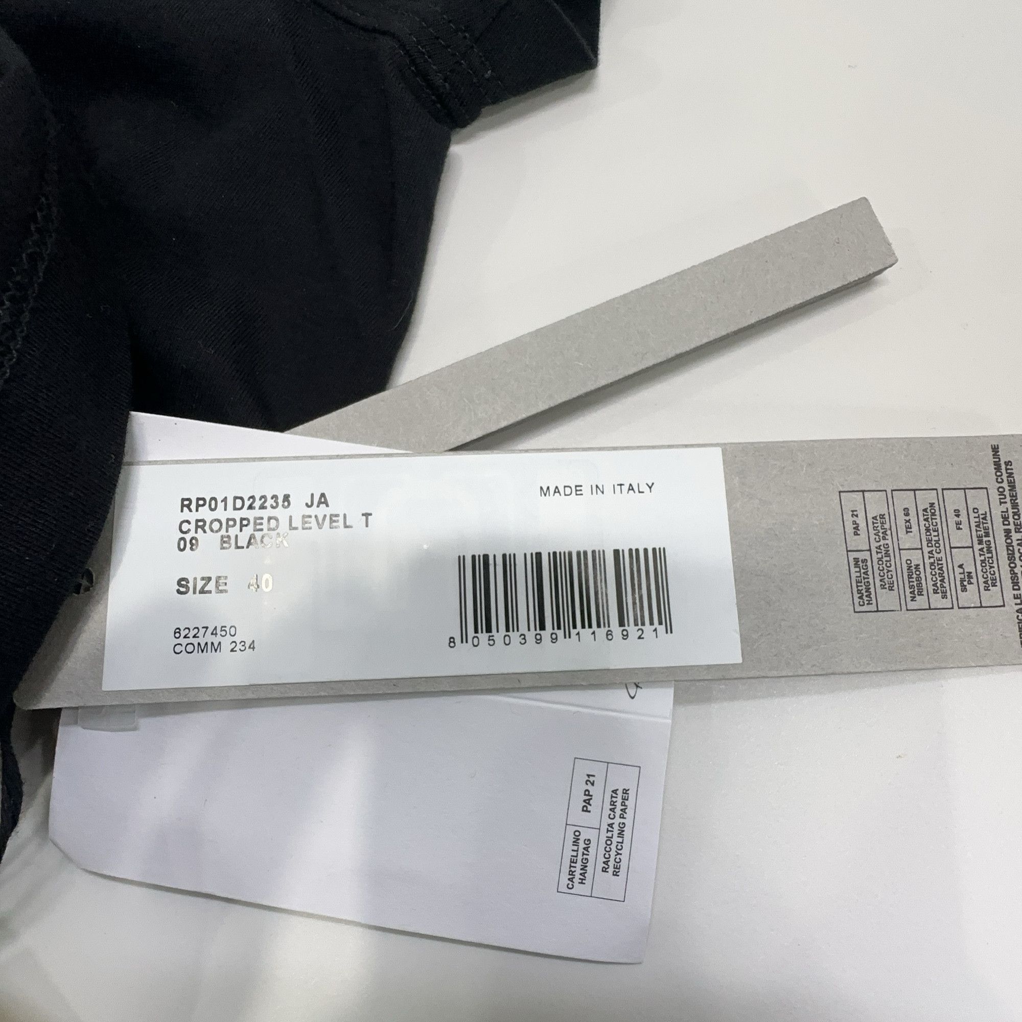 Rick Owens Rick Owens Cropped Level T-Shirt IT 40 Size S / US 4 / IT 40 - 3 Thumbnail