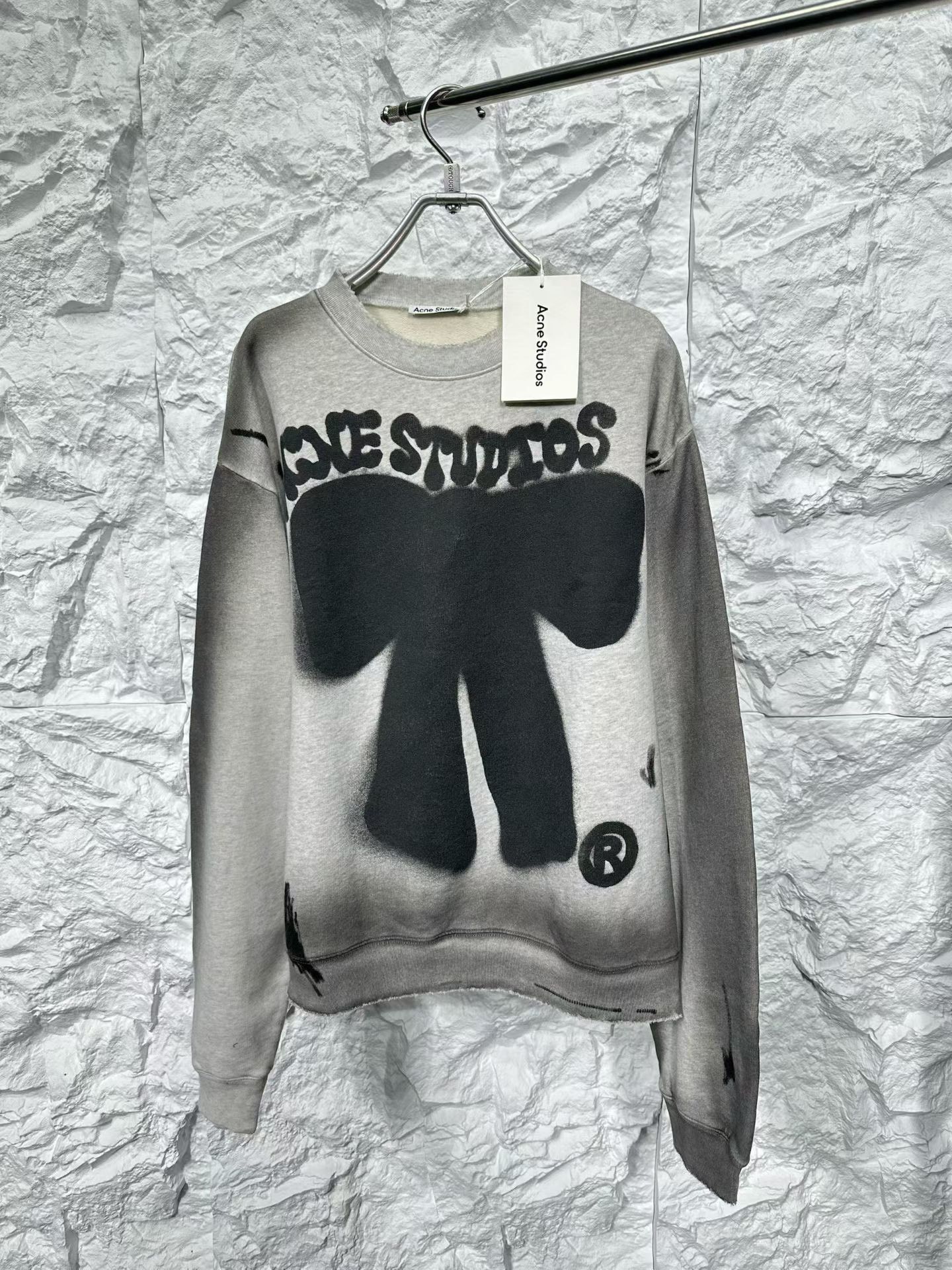 Acne Studios Acne Studios Bow Graphic Graffiti Sweatshirt XS Size XS / US 0-2 / IT 36-38 - 2 Thumbnail
