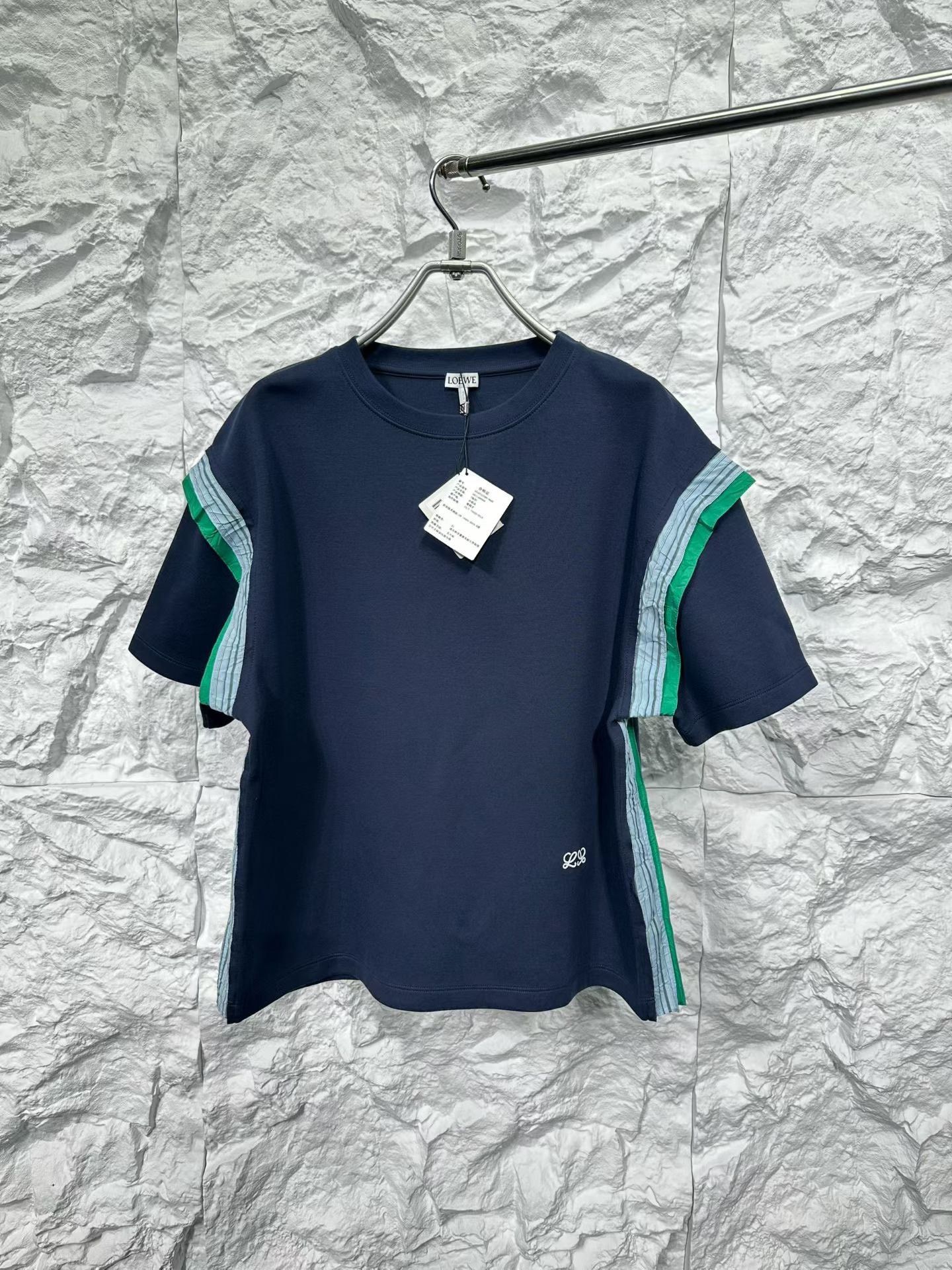 Loewe Loewe Striped Trim Embroidered T-Shirt XS Size XS / US 0-2 / IT 36-38 - 2 Thumbnail