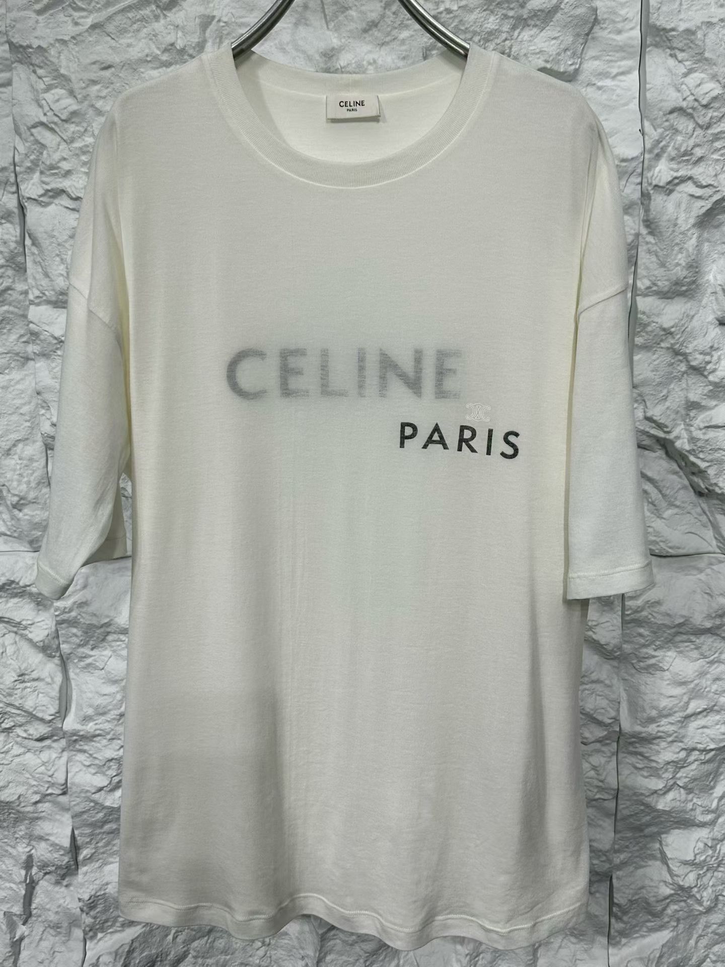 Celine Celine Logo Mesh T-Shirt US M Size US M / EU 48-50 / 2 - 4 Thumbnail