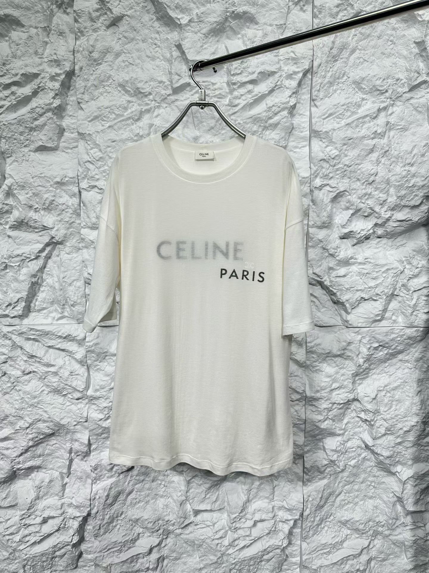 Celine Celine Logo Mesh T-Shirt US M Size US M / EU 48-50 / 2 - 2 Thumbnail