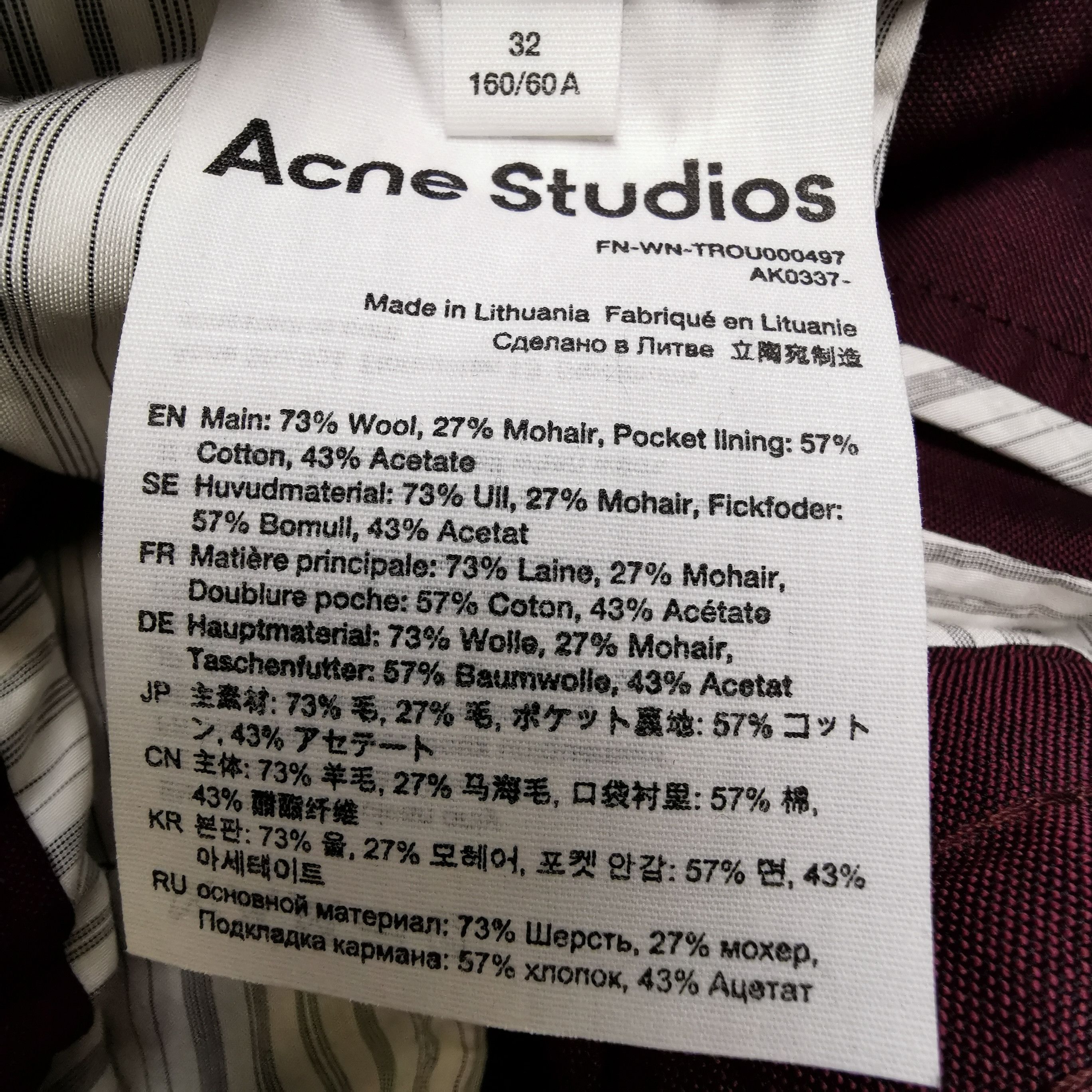 Acne Studios Acne Studios Women 32 Pants Size 32" / US 10 / IT 46 - 5 Thumbnail