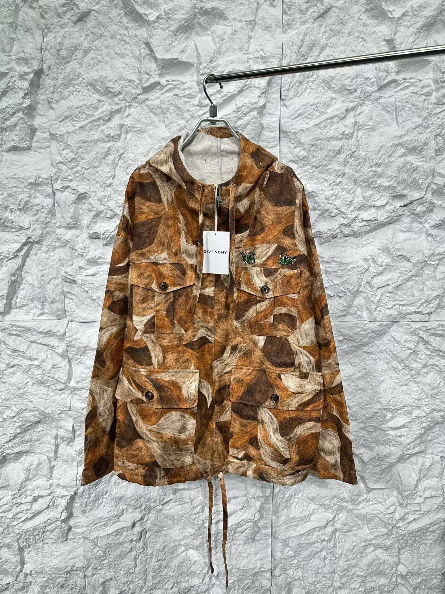 Givenchy Givenchy Leaf Camo Distressed Hooded Jacket 46 Size US S / EU 44-46 / 1 - 2 Thumbnail