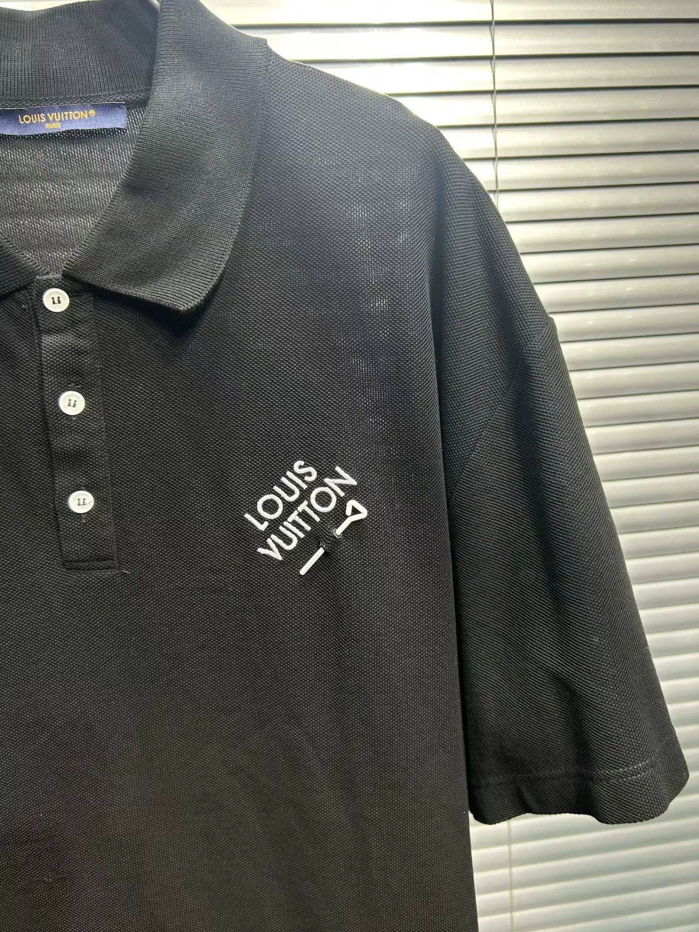 Louis Vuitton Louis Vuitton Embroidered Safety Pin Polo Black XL Size US XL / EU 56 / 4 - 4 Thumbnail