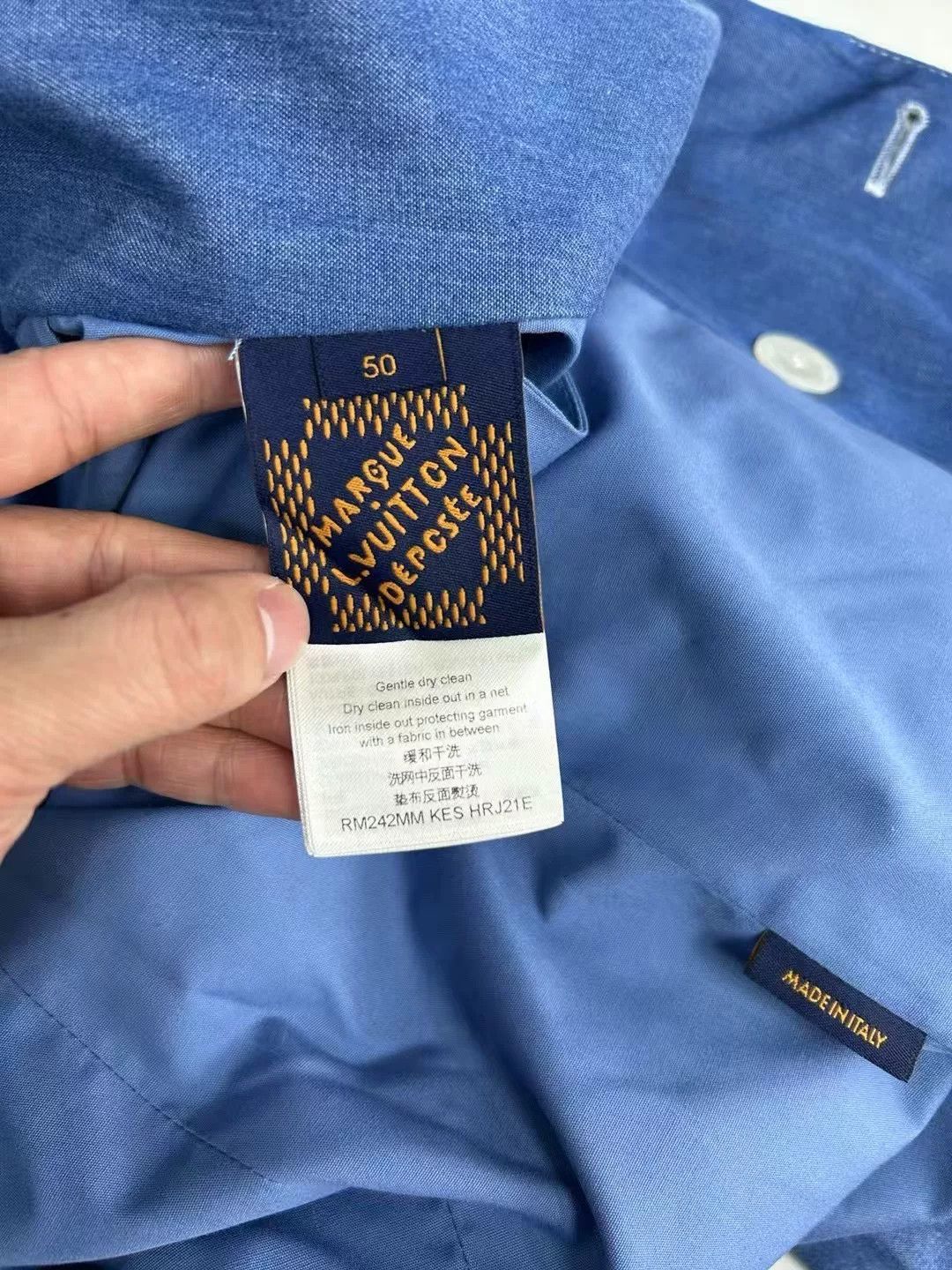 Louis Vuitton Louis Vuitton Faded Blue Double Breasted Blazer 50 Size 40R - 5 Thumbnail