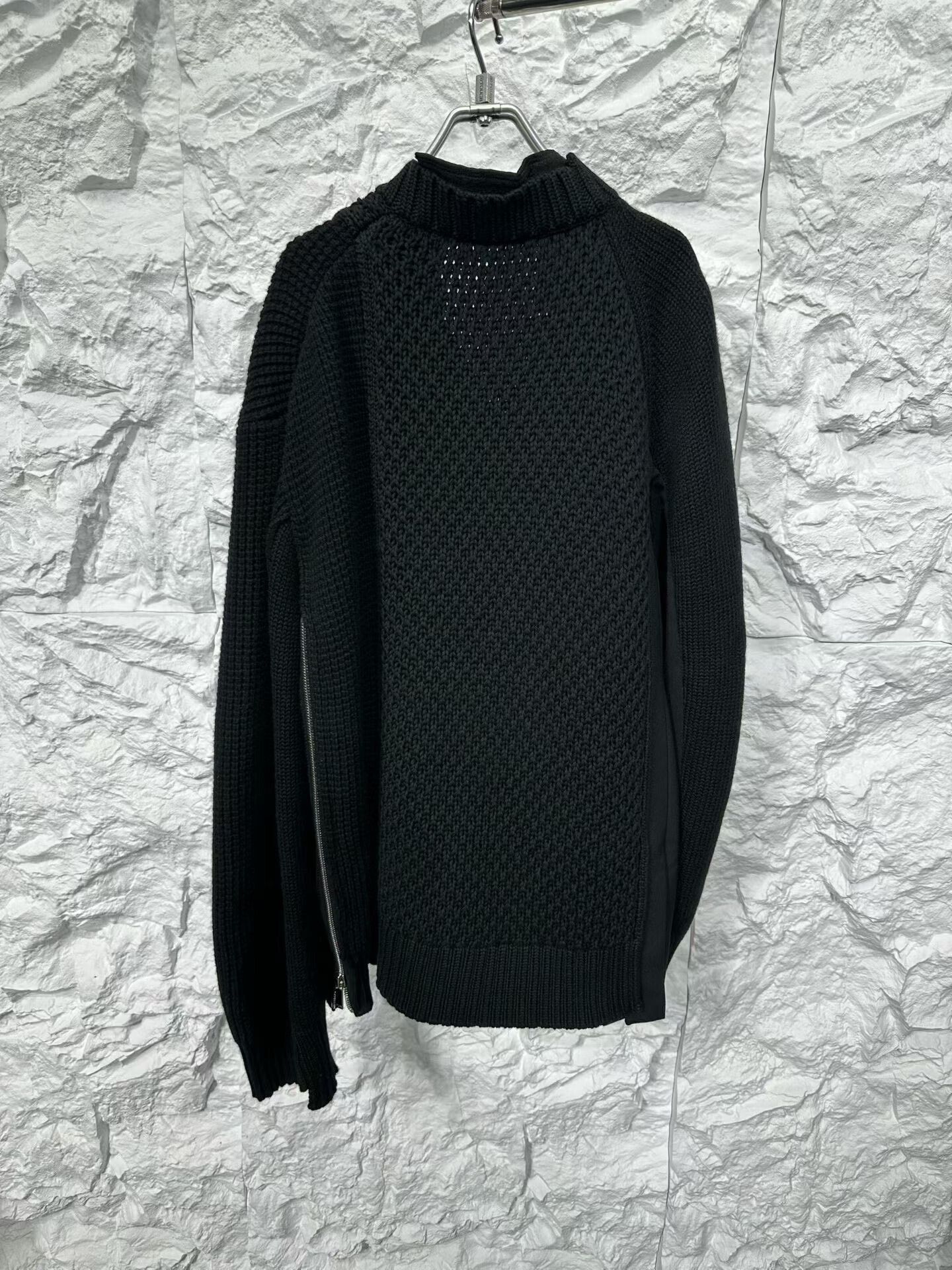 Dior × Sacai Dior x sacai Hybrid Zip Knit Cardigan Black L Size US L / EU 52-54 / 3 - 3 Thumbnail