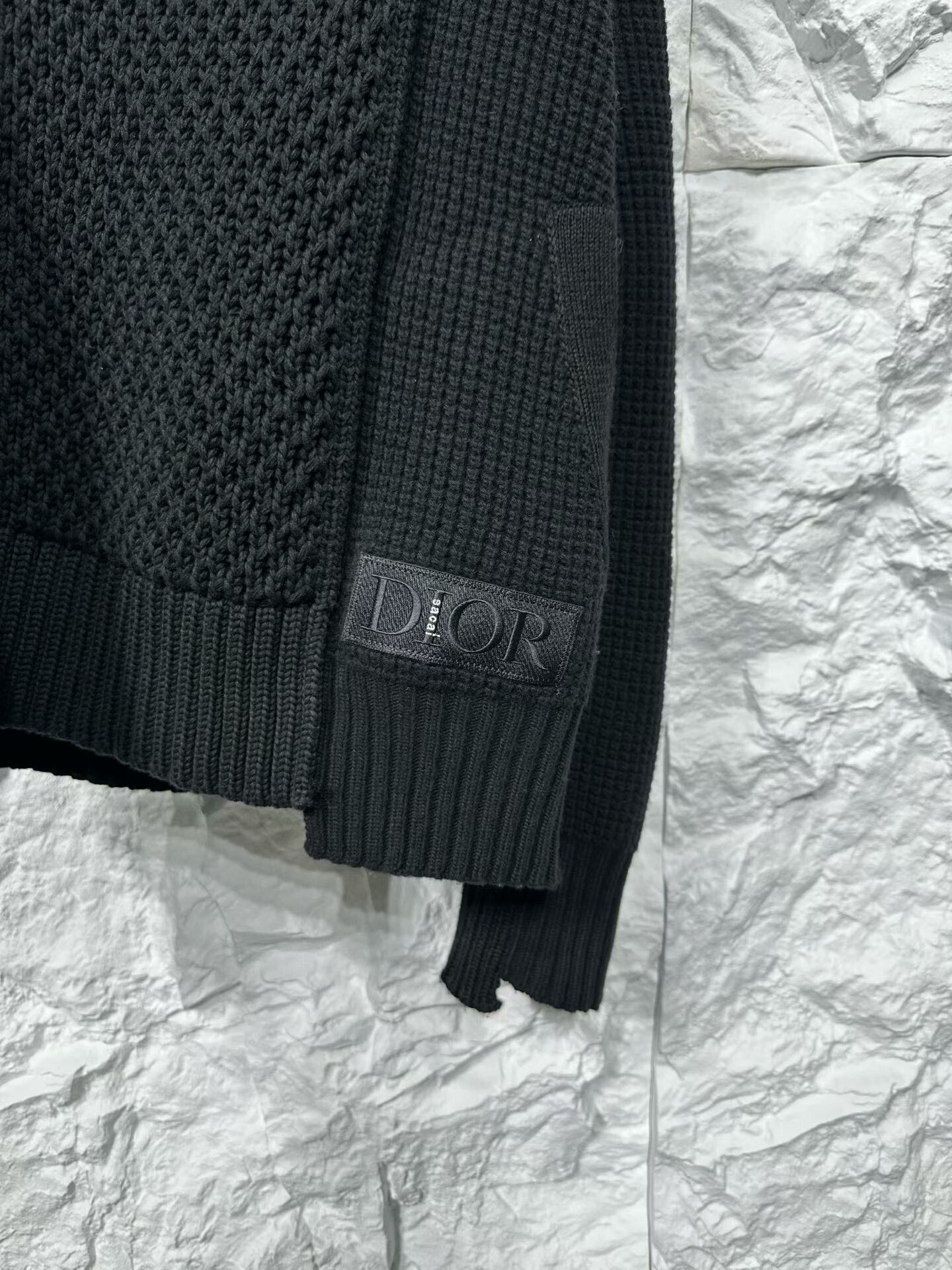 Dior × Sacai Dior x sacai Hybrid Zip Knit Cardigan Black L Size US L / EU 52-54 / 3 - 4 Thumbnail