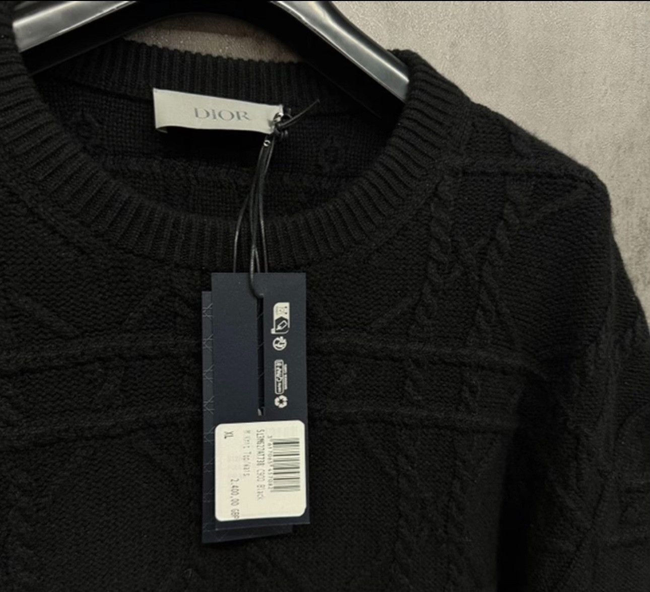 Dior Dior Cannage Cashmere Crewneck Sweater XL Size US XL / EU 56 / 4 - 3 Thumbnail