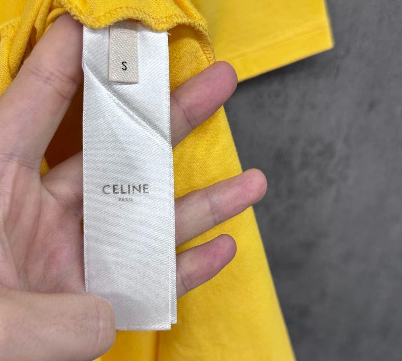 Celine Celine Yellow Logo Print T-Shirt Size S Size US S / EU 44-46 / 1 - 4 Thumbnail