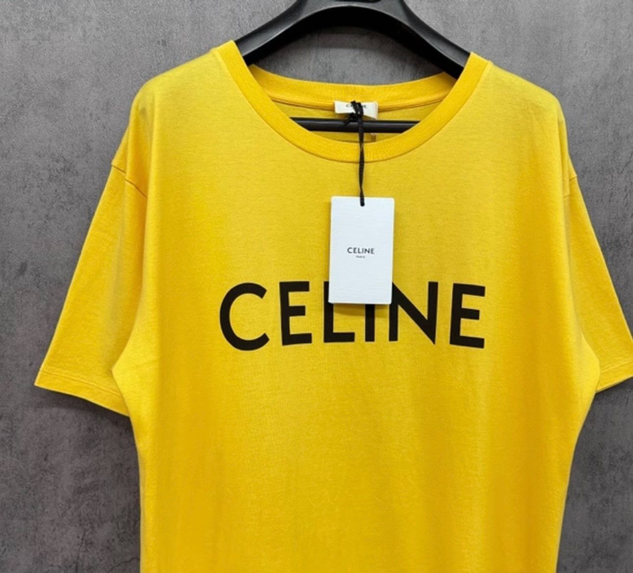 Celine Celine Yellow Logo Print T-Shirt Size S Size US S / EU 44-46 / 1 - 5 Thumbnail