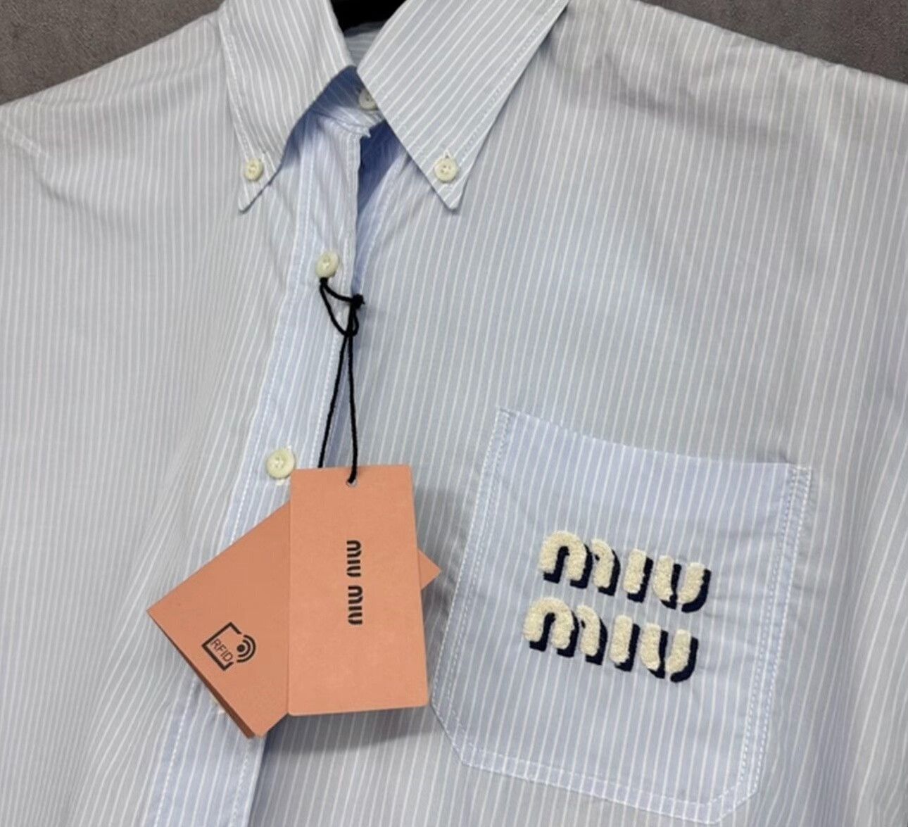 Miu Miu Miu Miu Striped Logo Sleeveless Shirt 36 Size XS / US 0-2 / IT 36-38 - 3 Thumbnail