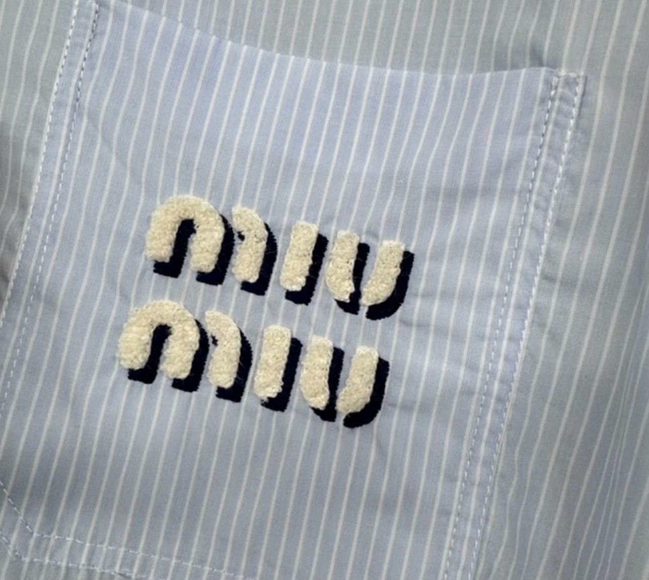 Miu Miu Miu Miu Striped Logo Sleeveless Shirt 36 Size XS / US 0-2 / IT 36-38 - 4 Thumbnail