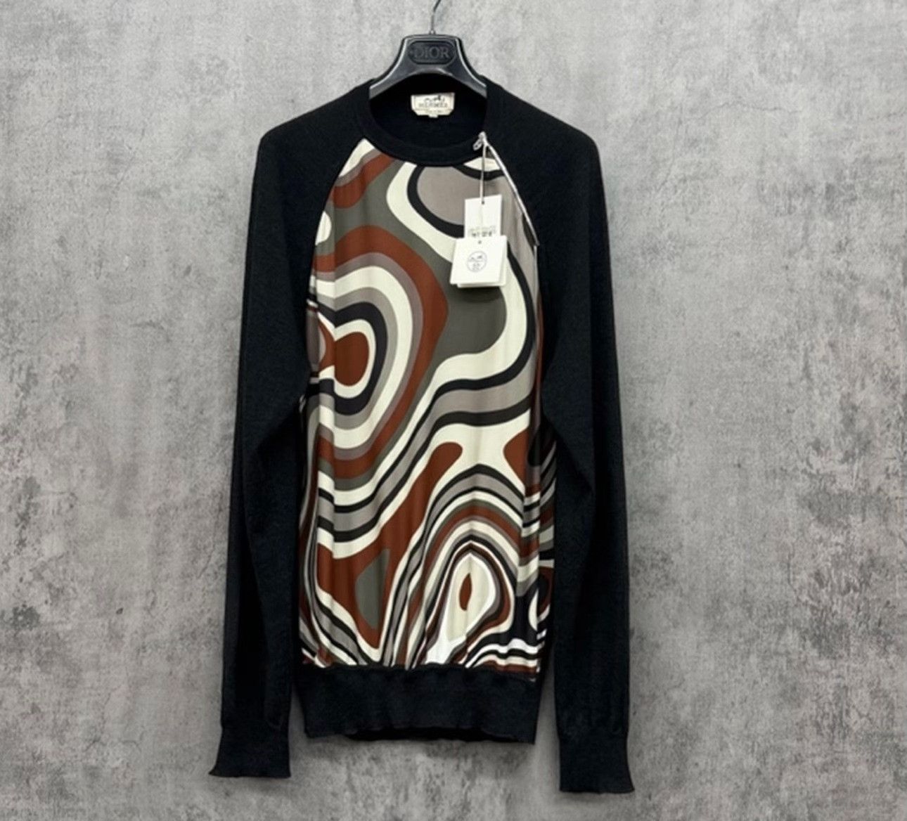 Hermes Hermes Graphic Print Silk Wool Knit Sweater XL Size US XL / EU 56 / 4 - 2 Thumbnail