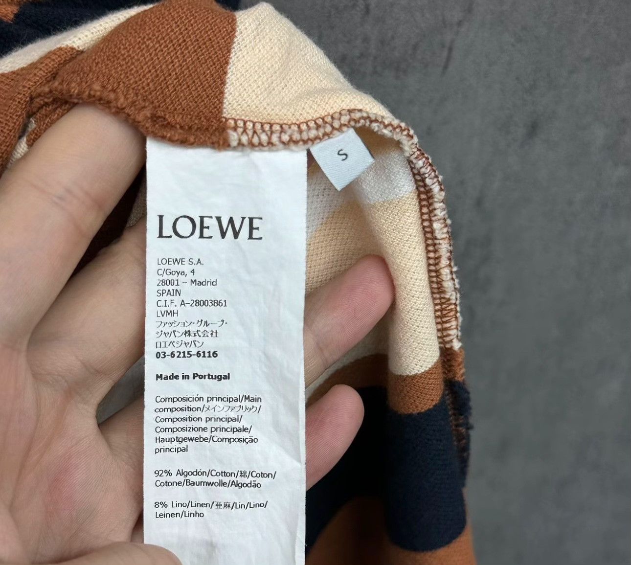 Loewe Loewe Striped Embroidered Anagram Polo Shirt Size S Size US S / EU 44-46 / 1 - 6 Thumbnail