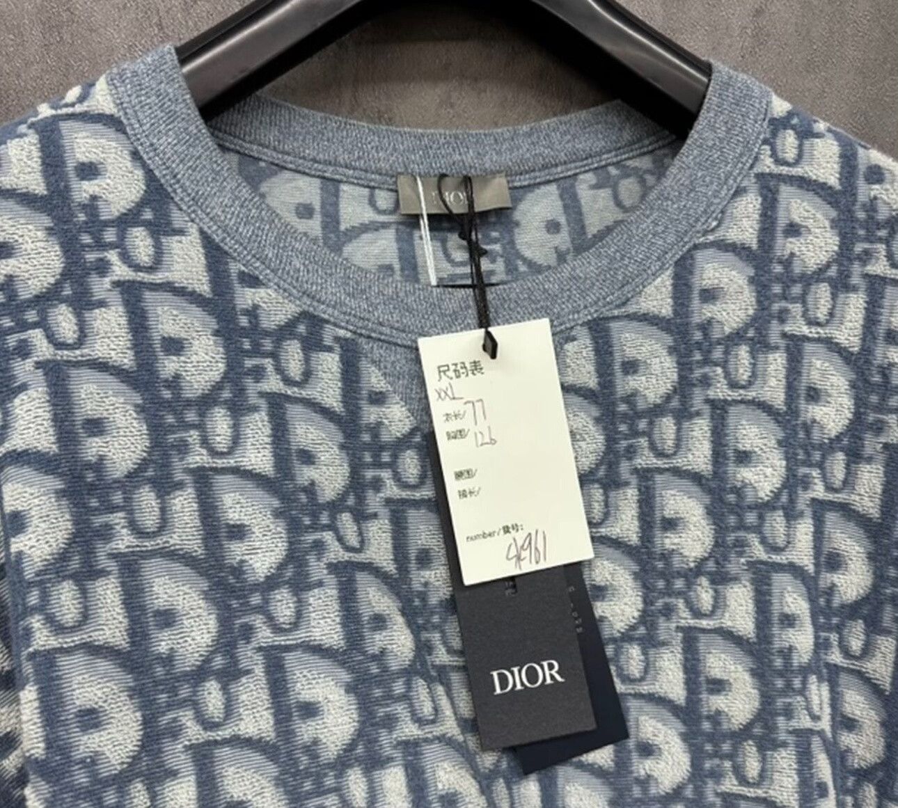 Dior Dior Oblique Embroidery Knit T-Shirt XXL Size US XXL / EU 58 / 5 - 6 Thumbnail