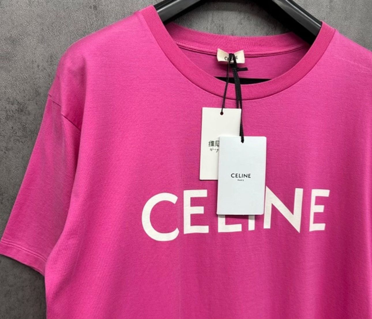 Celine Celine Logo Print Short Sleeve T-Shirt Pink S Size US S / EU 44-46 / 1 - 3 Thumbnail