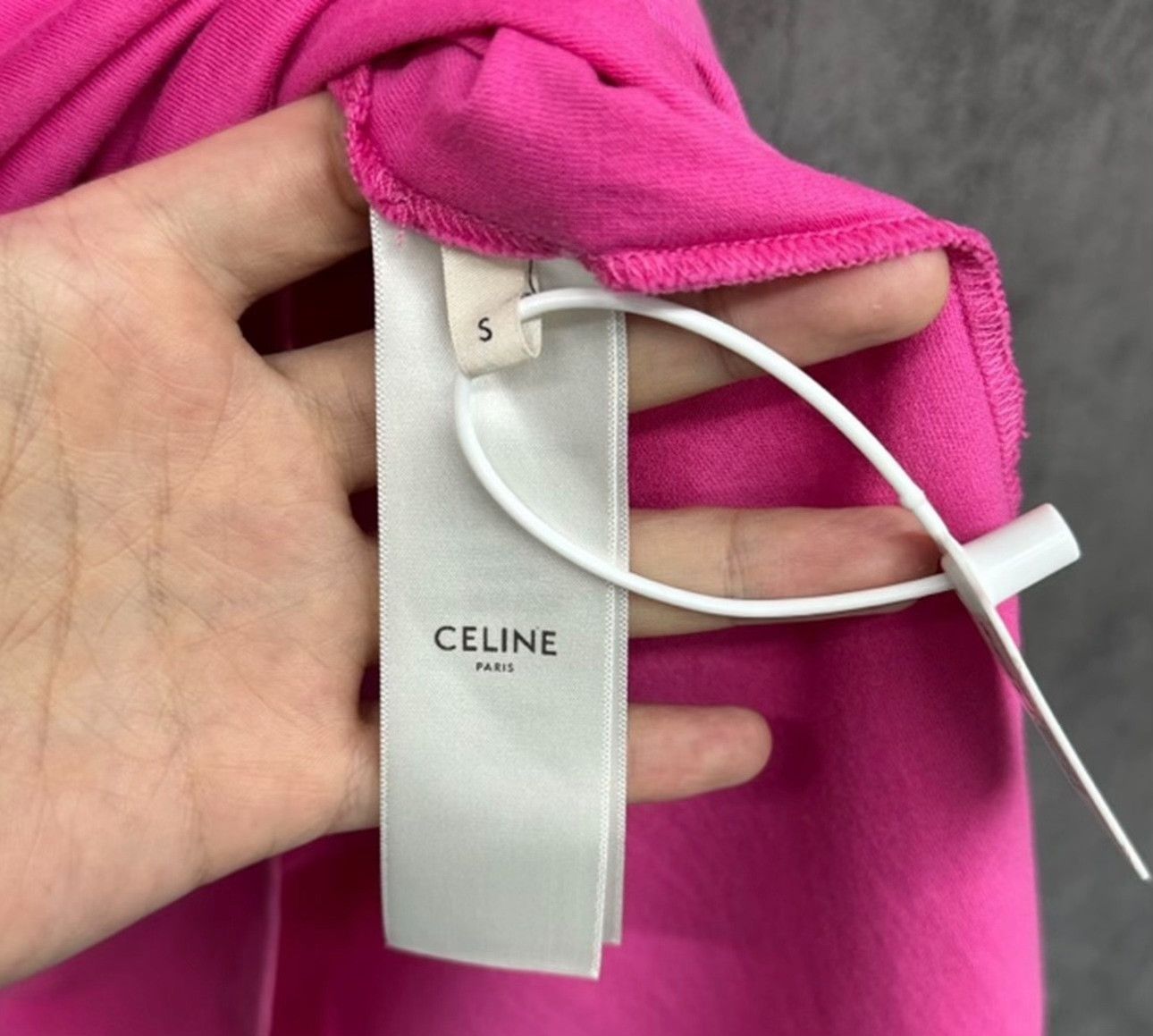 Celine Celine Logo Print Short Sleeve T-Shirt Pink S Size US S / EU 44-46 / 1 - 5 Thumbnail