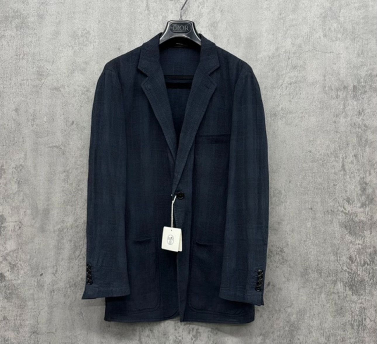 Hermes Hermes Textured Cotton Blend Blazer Size 52 Size 42R - 2 Thumbnail