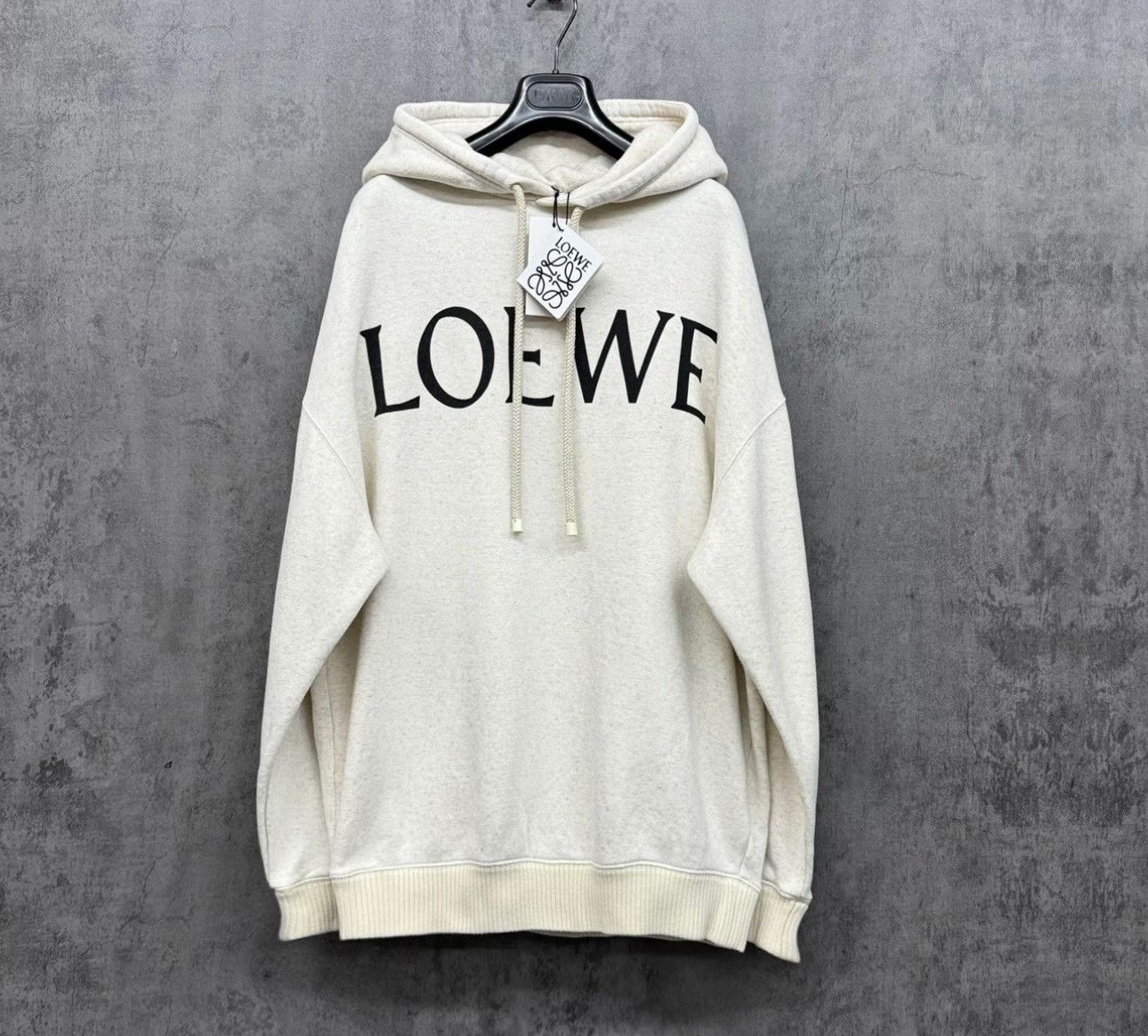 Loewe Loewe Logo Cotton Blend Hoodie Size M Size US M / EU 48-50 / 2 - 2 Thumbnail