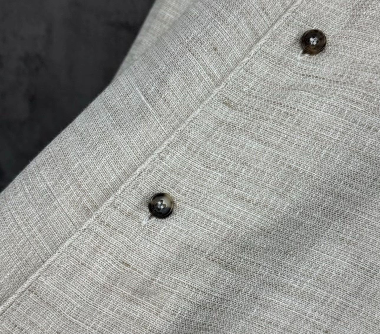 Loro Piana Loro Piana Linen Grandad Collar Shirt Size M Size US M / EU 48-50 / 2 - 5 Thumbnail