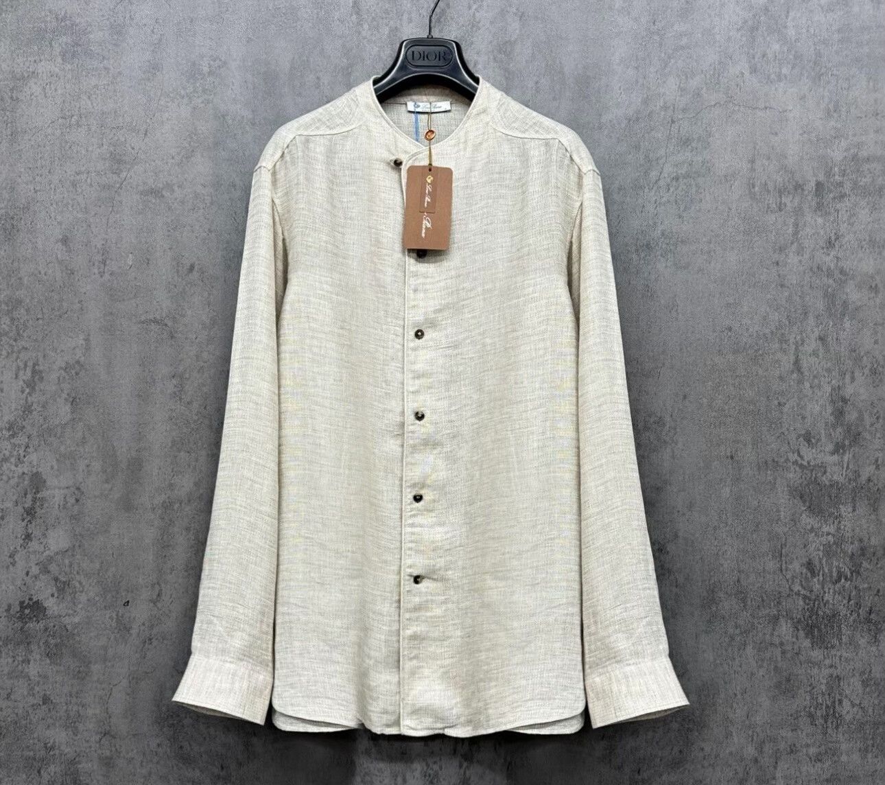 Loro Piana Loro Piana Linen Grandad Collar Shirt Size M Size US M / EU 48-50 / 2 - 2 Thumbnail