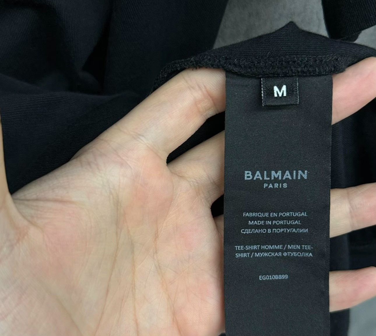 Balmain Balmain Flocked Logo T-Shirt Size M Size US M / EU 48-50 / 2 - 5 Thumbnail